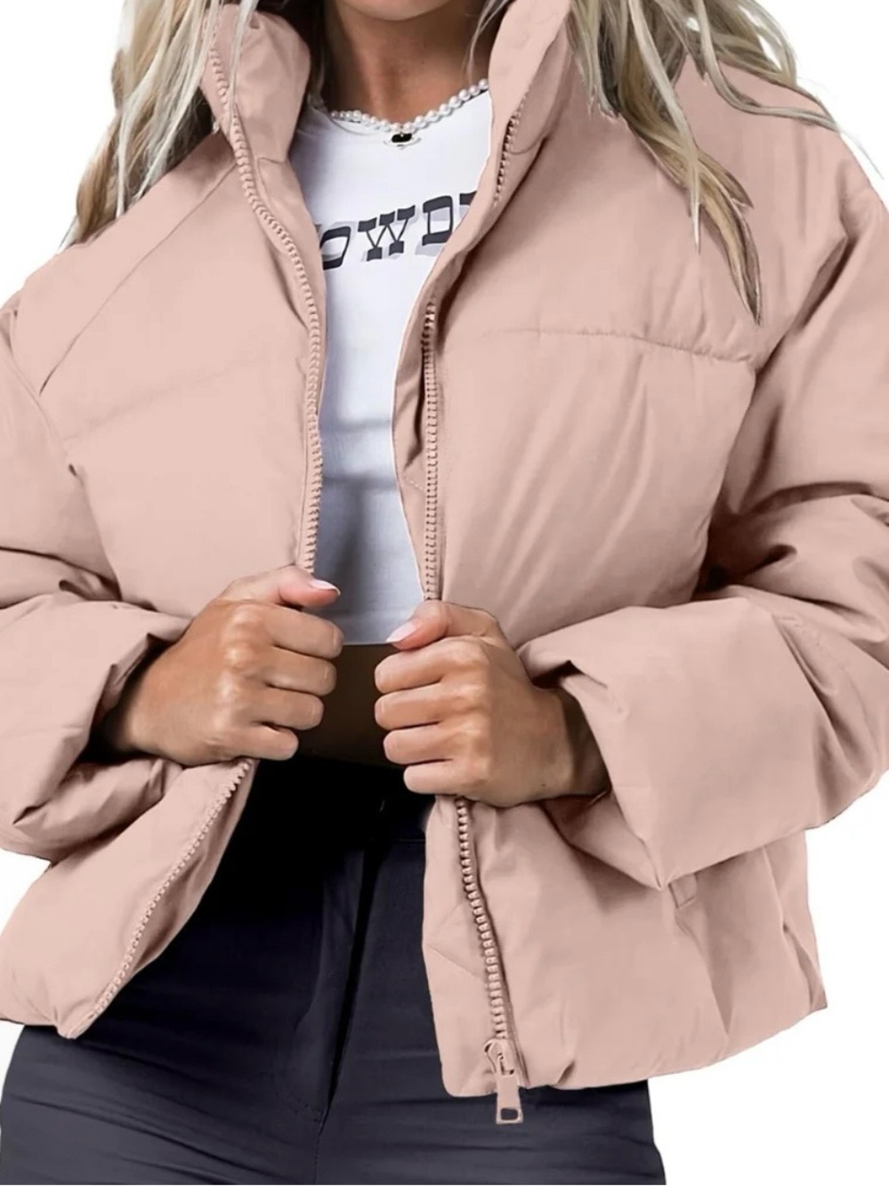 Cityork Cropped Puffer Jacket - Small